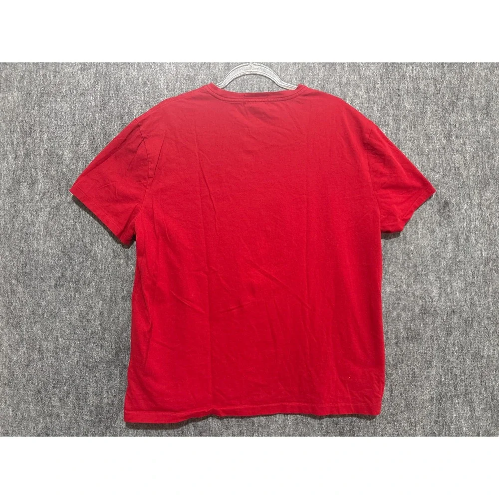 Polo Ralph Lauren Mens Red American Flag Graphic T-Shirt Classic Fit Large L